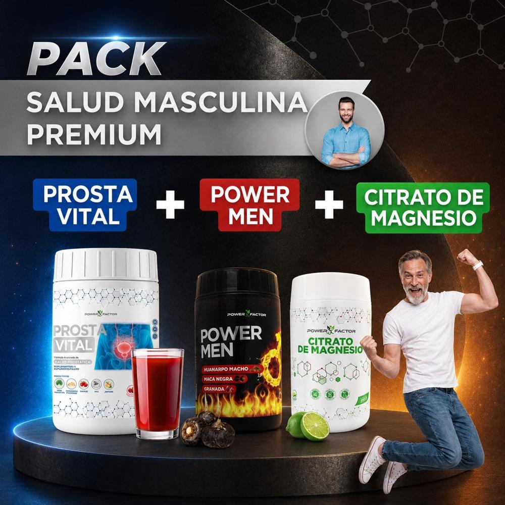 PACK SALUD MASCULINA PREMIUM PROSTA VITAL POWER MEN CITRATO DE MAGNESIO