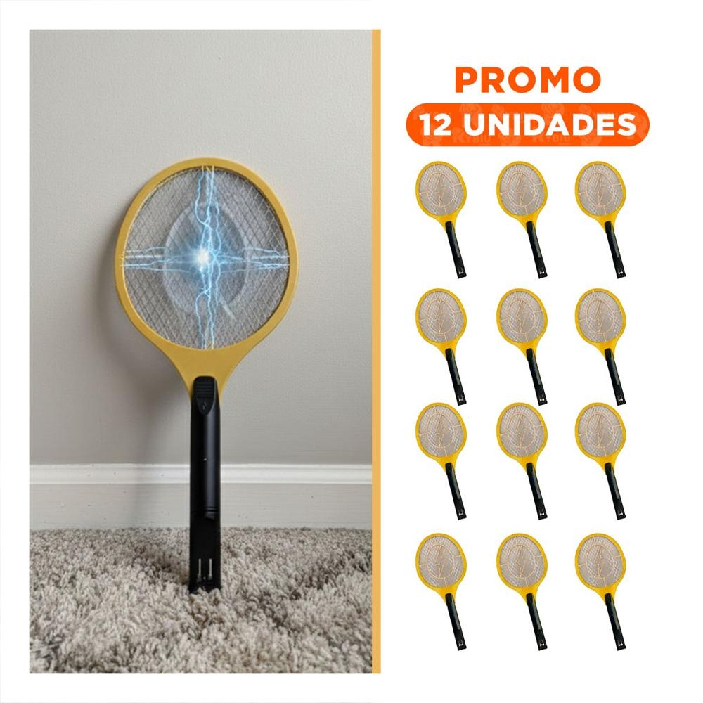 Pack12 Dispositivo Anaranjado Mosquitera Mango Negro para Hogar y Control Mosquitos