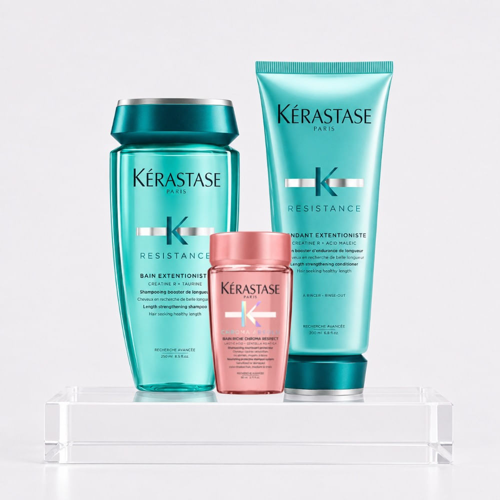 Kerastase resistance pack fortalecimiento shampoo 250 ml acondicionador 200 ml travel