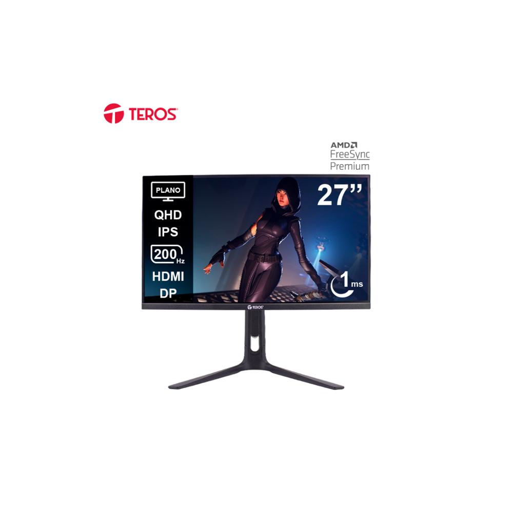 Monitor Plano Gaming TEROS TE-2754G 27 QHD IPS 200Hz 1ms FreeSync Premium