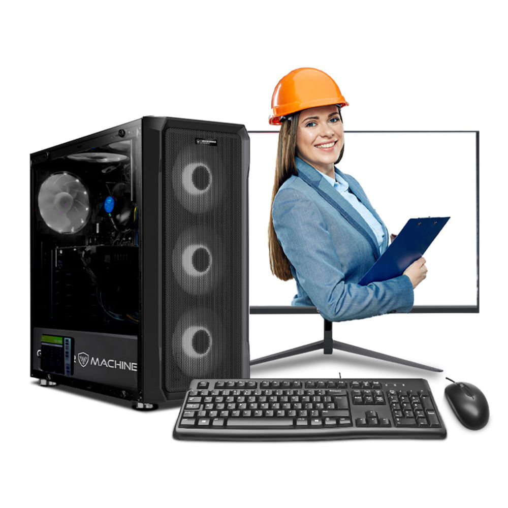 Pc Intel Core i5 12400F 16GB 500GB 24IPS RTX3050 6GB Mipclista Computadora ESCRITORIO ingenieria