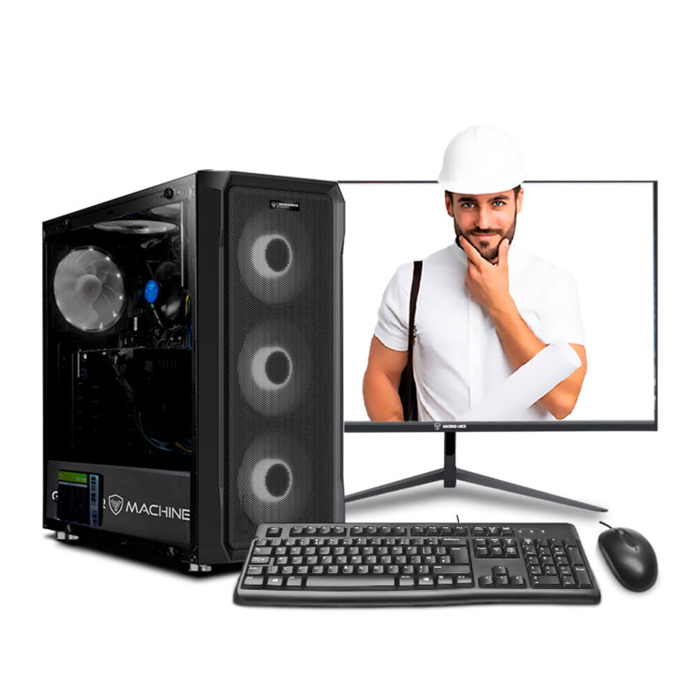 Pc Intel Core i7 12700F 16GB 500GB 24IPS RTX5060TI 8GB Mipclista Computadora ESCRITORIO ingenieria