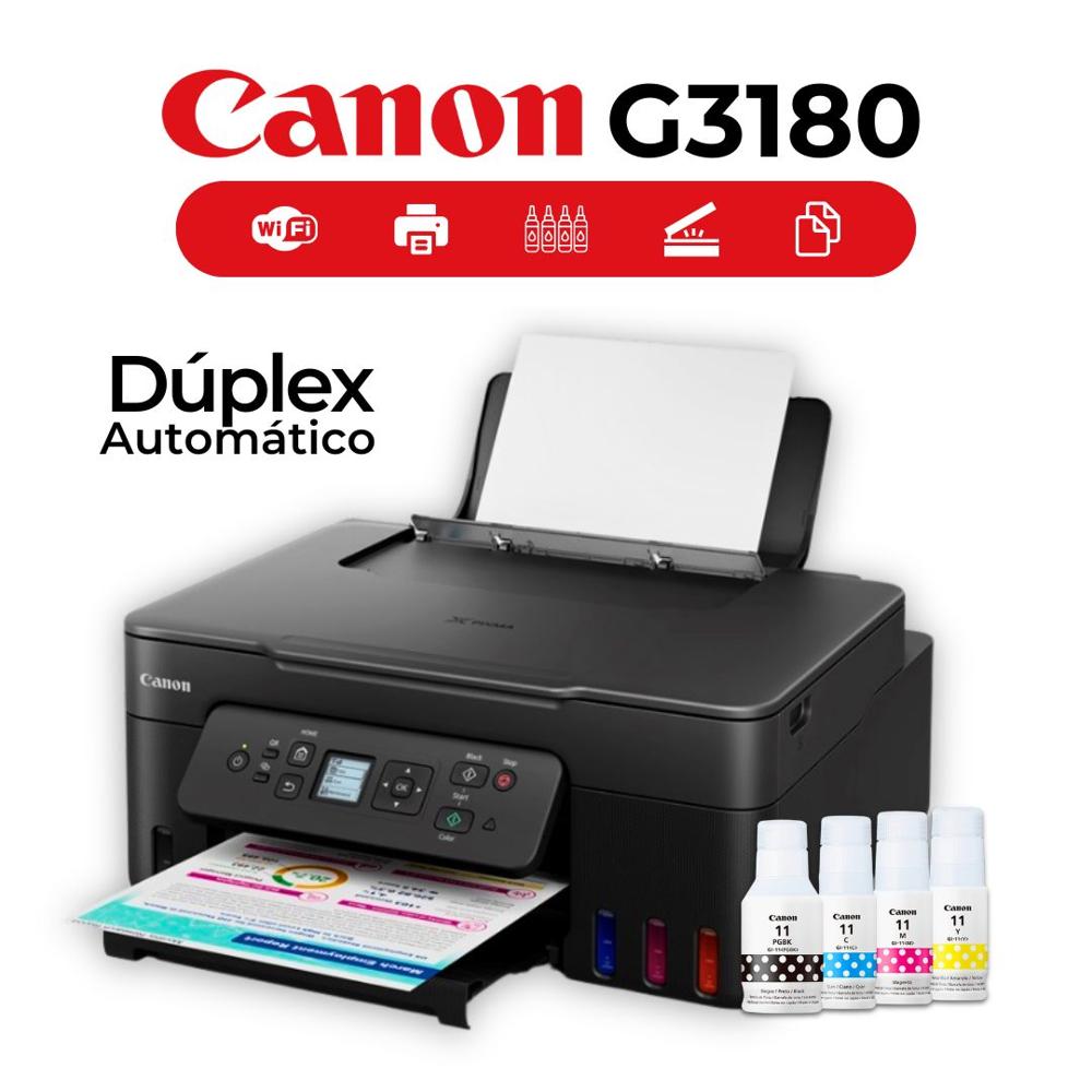 Impresora CANON Multifuncional Pixma G3180 - Dúplex
