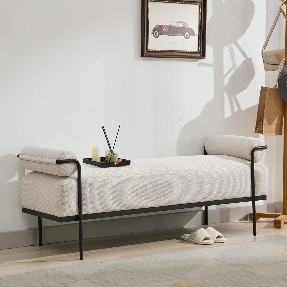 Banqueta Queen Sybil Sand Coricha Home