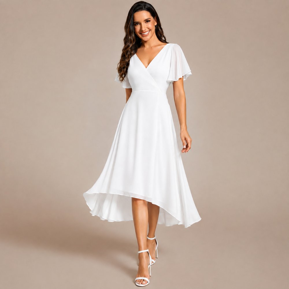 Vestido Largo Gasa Coctel Vestido Largo Gasa Blanco TL