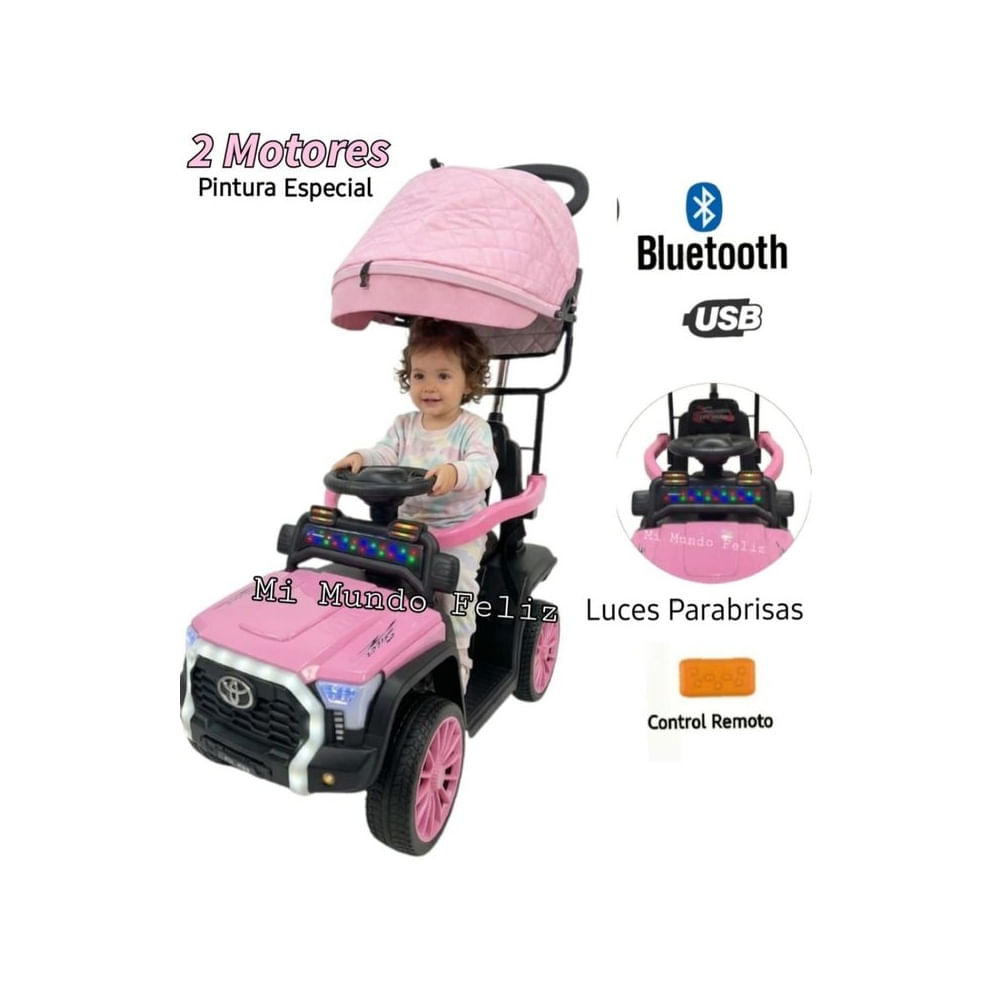 Carrito para Niños Musical con Guiador Toyotin Control Pink Palo Rosa