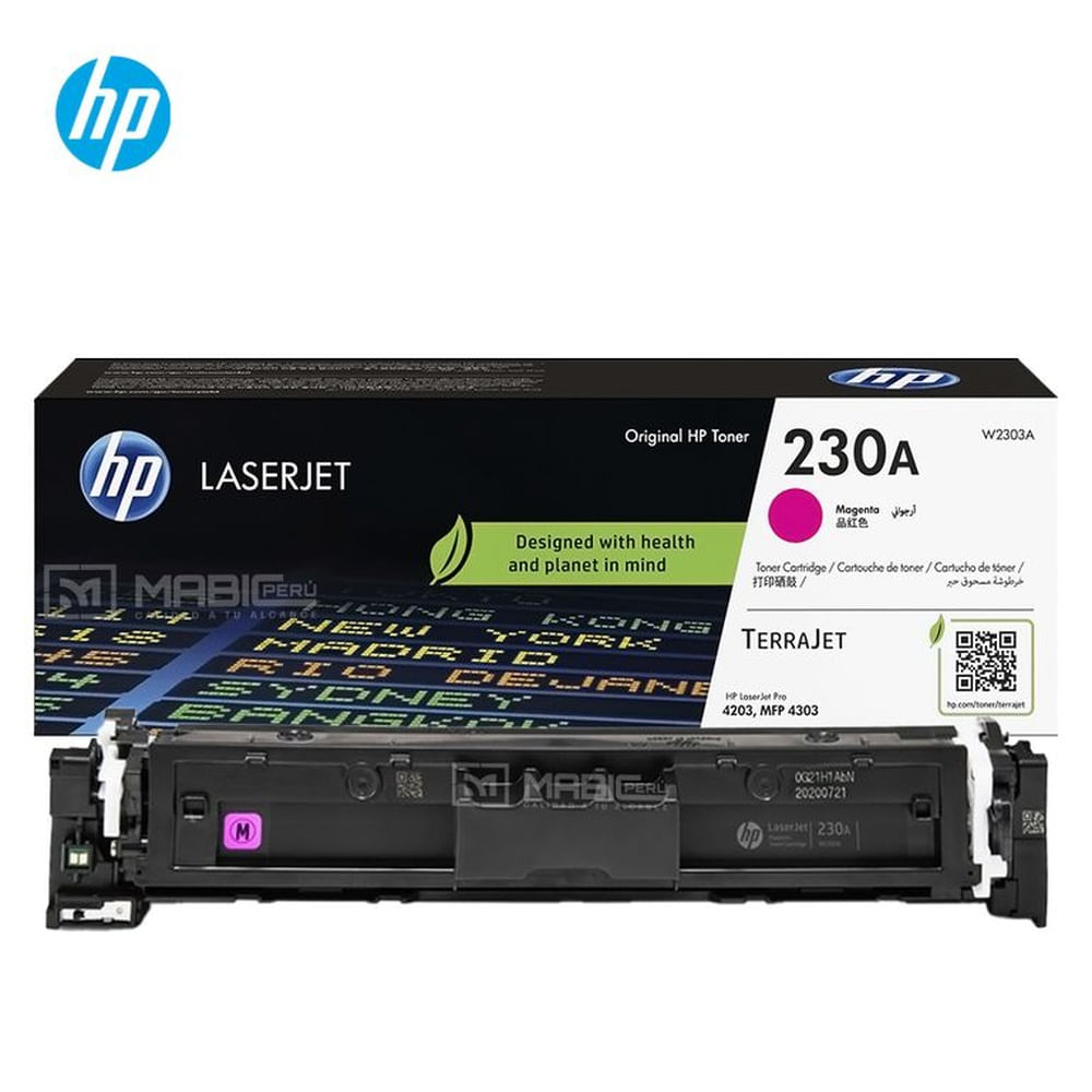 TONER HP 230A MAGENTA W2303A L.J. 4203, MFP 4303 ORIGINAL