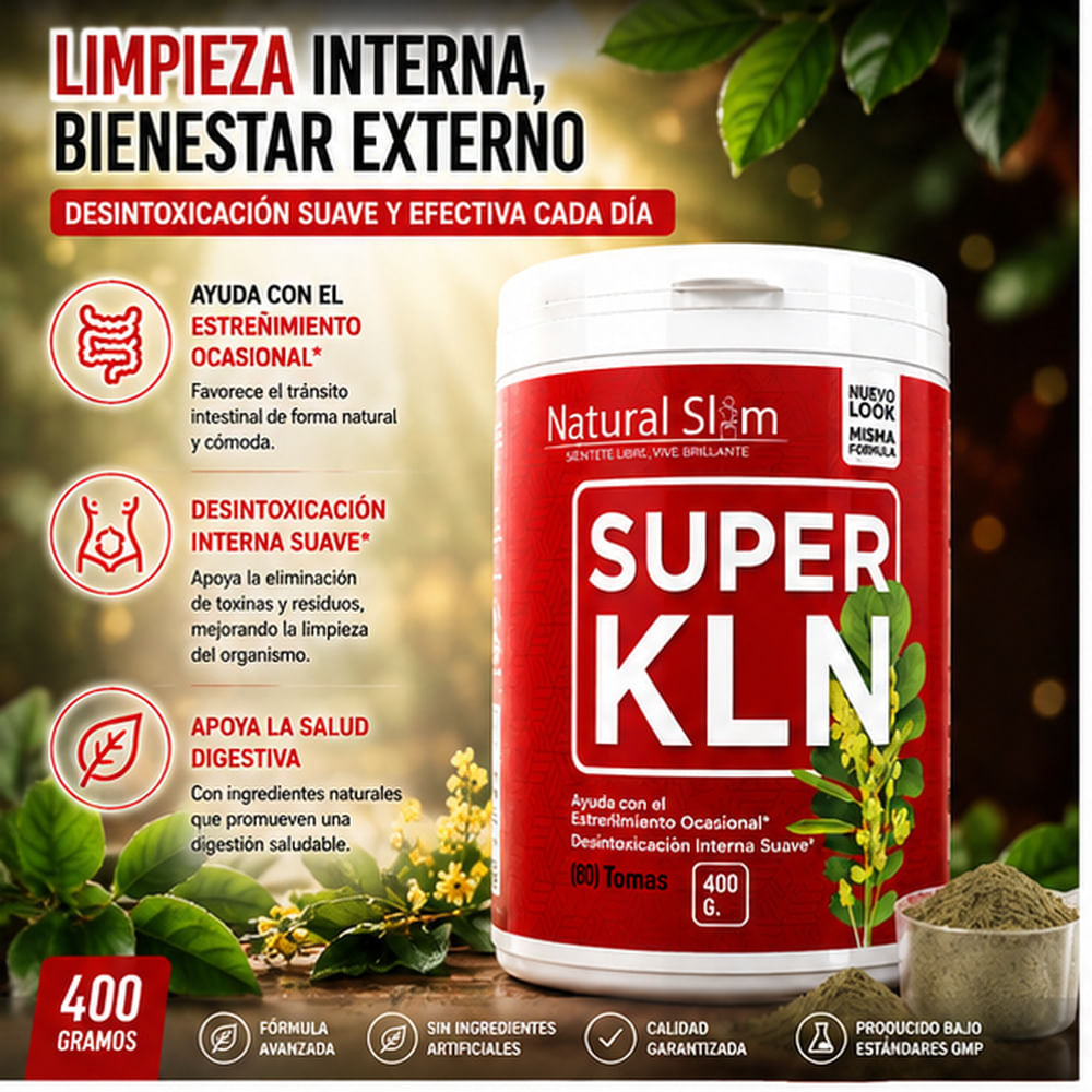 SUPER KLN NATURAL SLIM LIMPIEZA INTESTINAL Y BIENESTAR DIGESTIVO 400 G
