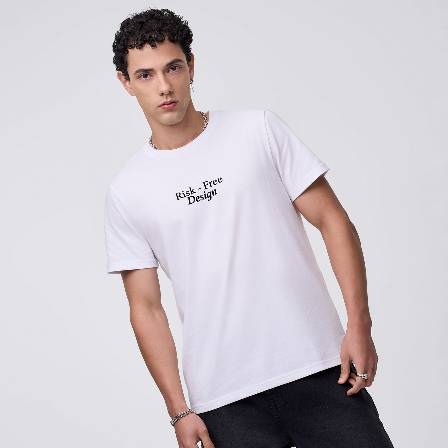 Polo Manga Corta Hombre New Frase Flock Hypnotic Blanco Talla L