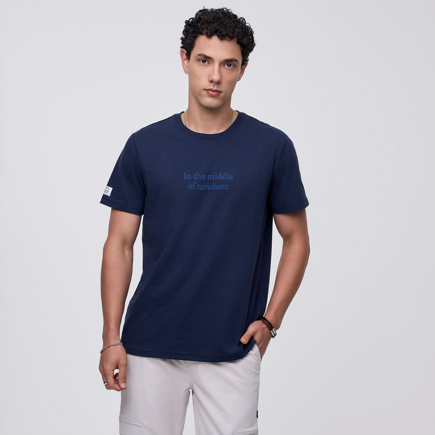 Polo Manga Corta Hombre New Frase Flock Hypnotic Navy Talla S