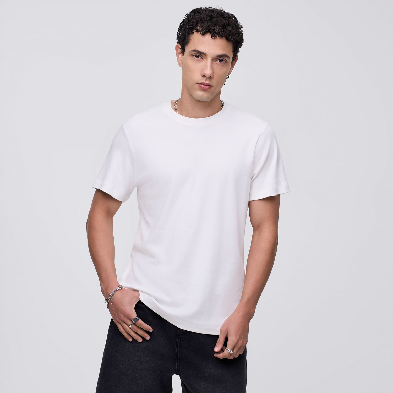 Polo Manga Corta Hombre Solid Prime Hypnotic Blanco Talla L