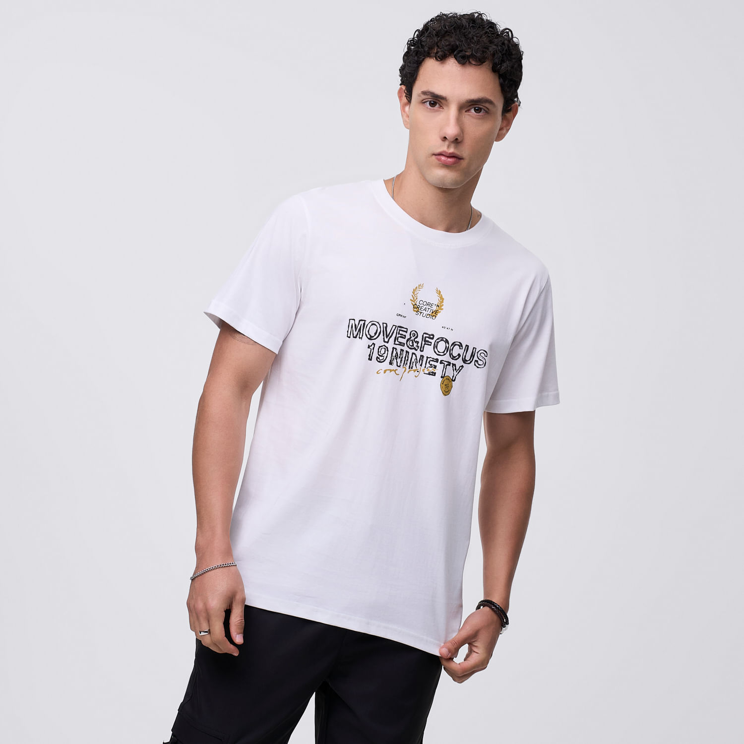 Polo Manga Corta Hombre Frase Print Hypnotic Blanco Talla L