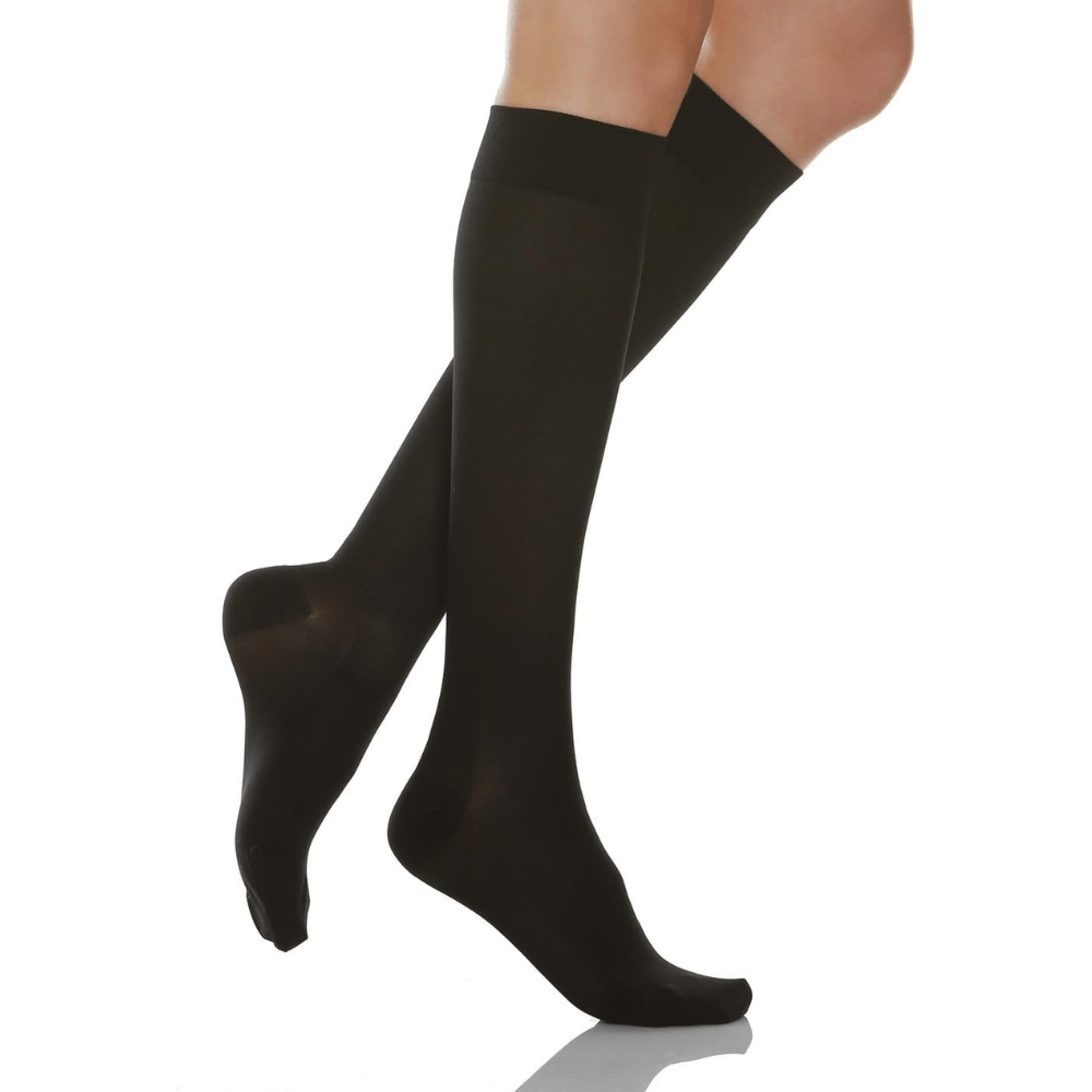 Media de Compresión Graduada Relaxsan Basic 950 Rodilla 22-27 mmHg - Negro - Talla XL