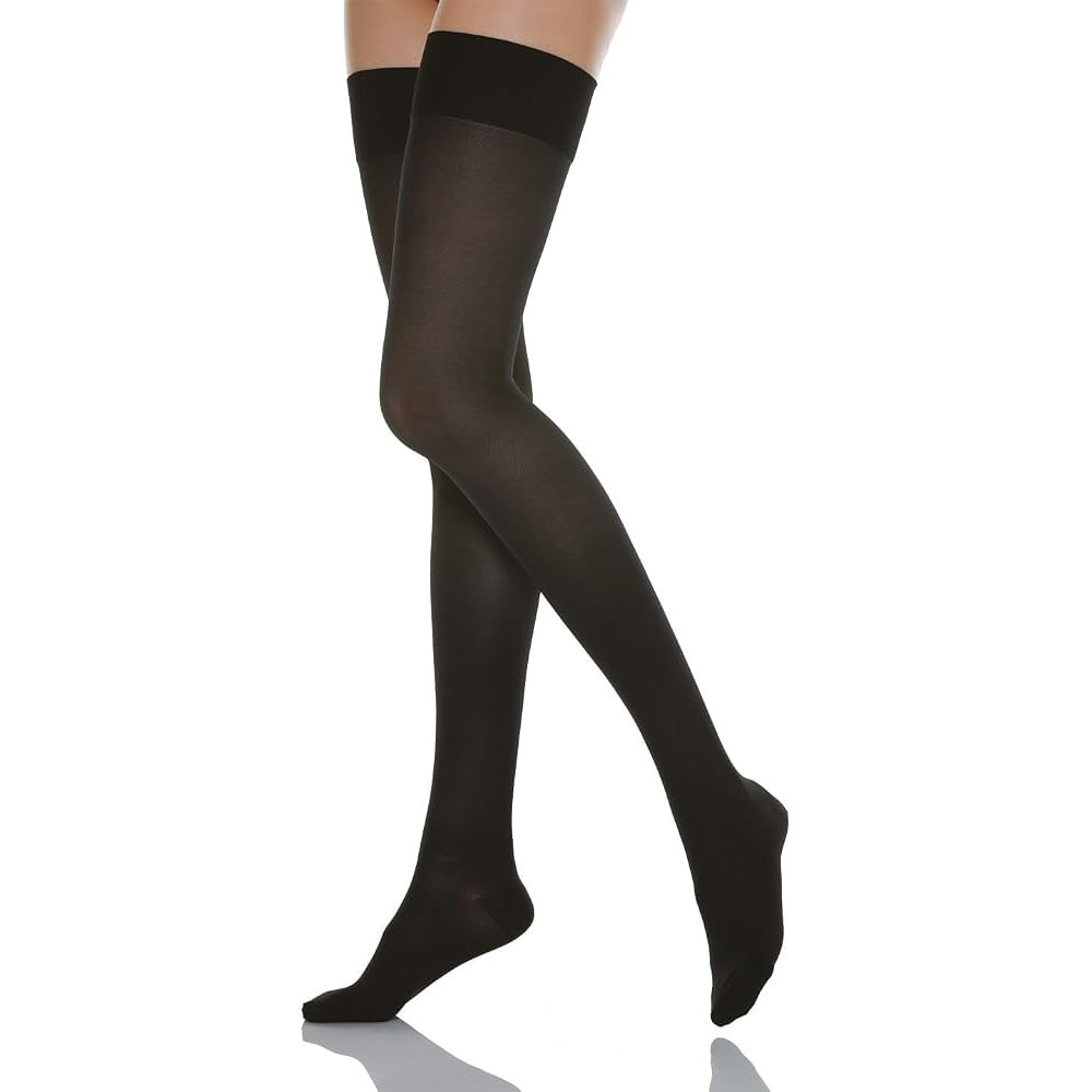 Media de Compresión Graduada Relaxsan Basic 960 Muslo sin Encaje 22-27 mmHg - Negro - Talla M