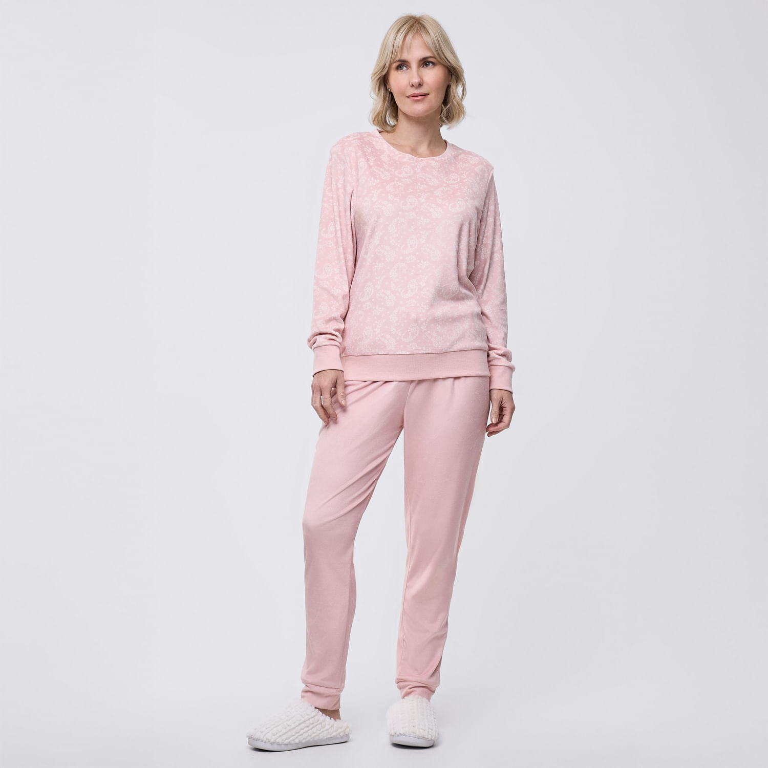 Pijama Mujer Cloud Plush Zafin Rosa Talla S