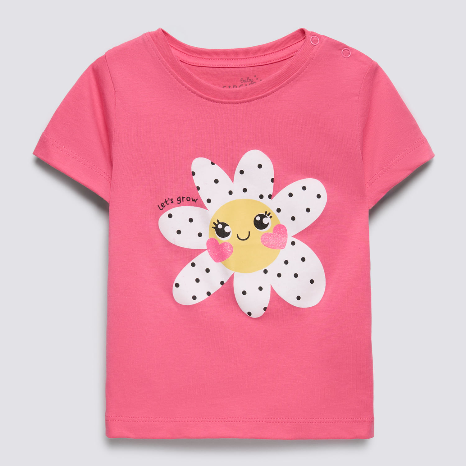 Polo Manga Corta Bebé Niña Jersey Baby Circus Fucsia Talla 18M