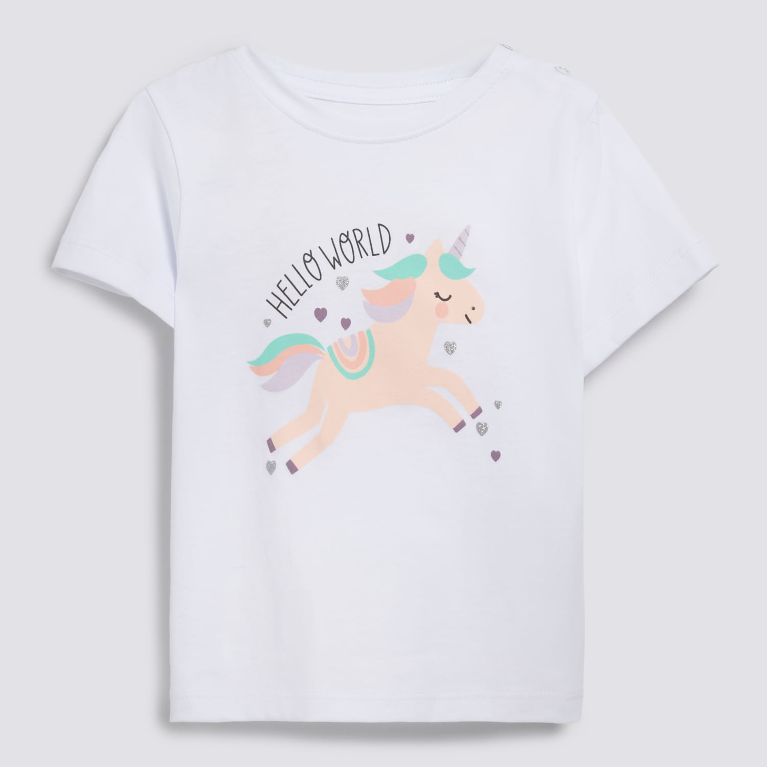Polo Manga Corta Bebé Niña Jersey Baby Circus Blanco Talla 24M