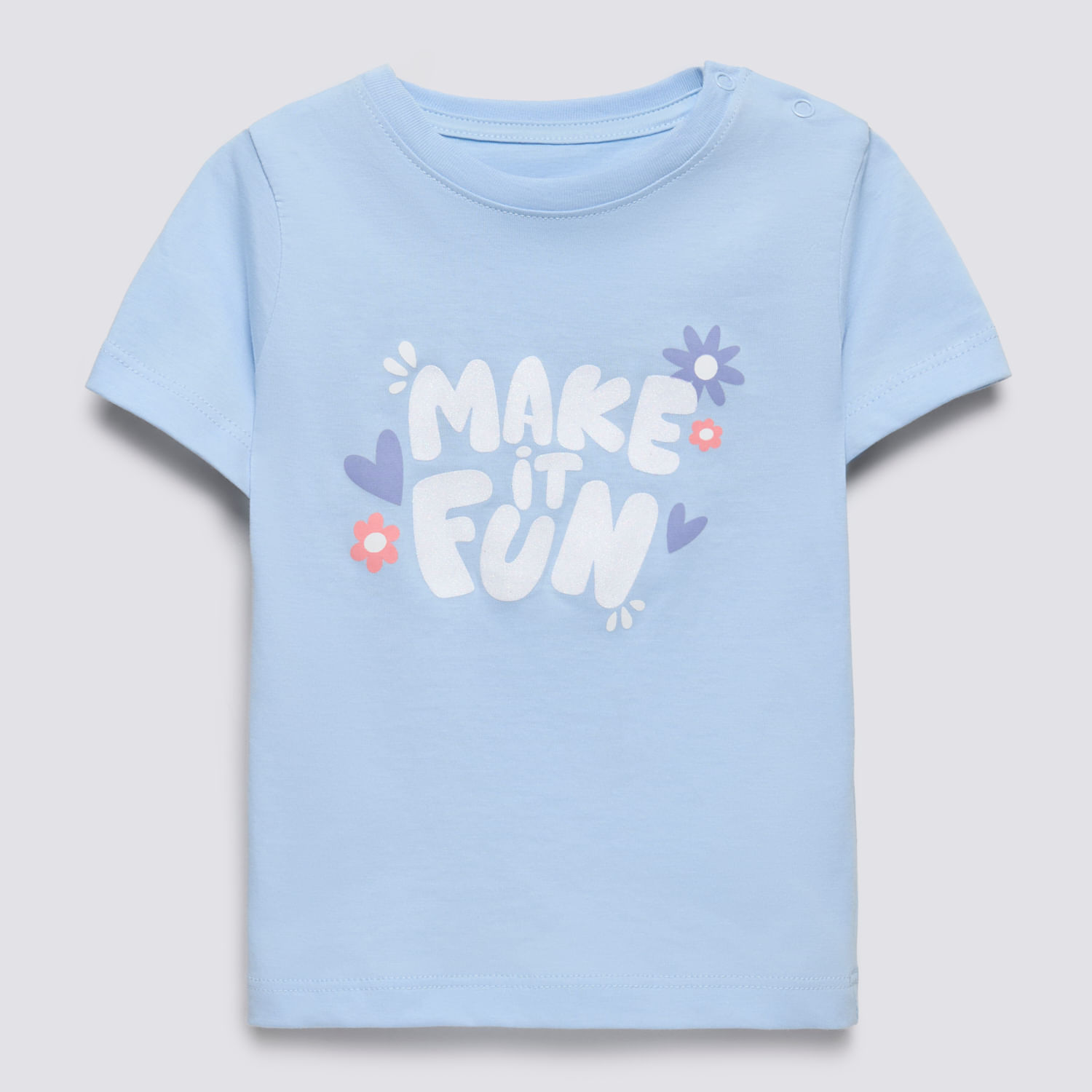 Polo Manga Corta Bebé Niña Jersey Baby Circus Celeste Talla 9M