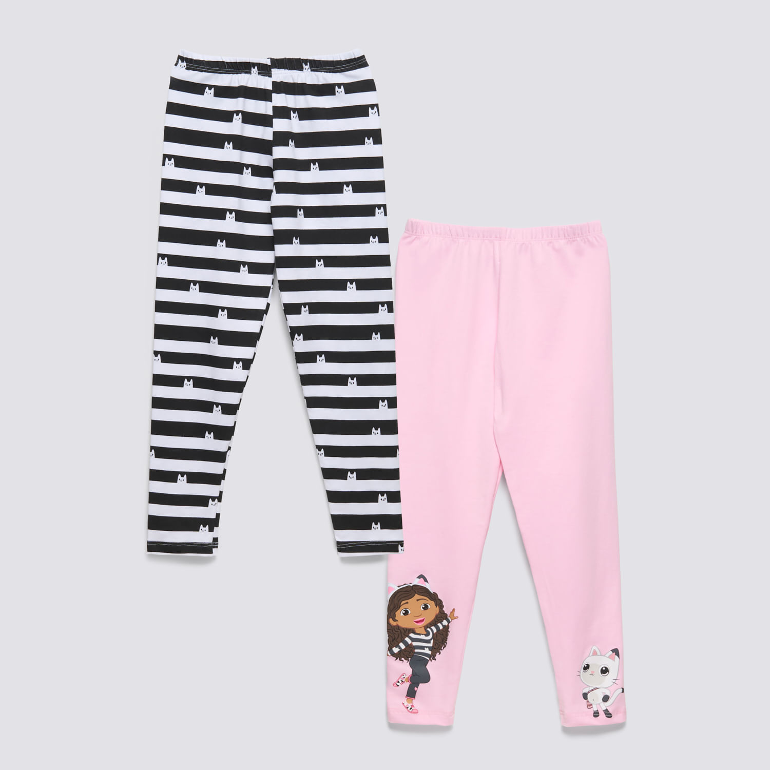 Legging Niña Algodón Pack X2 Gabbys Dollhouse Rosado Talla 4