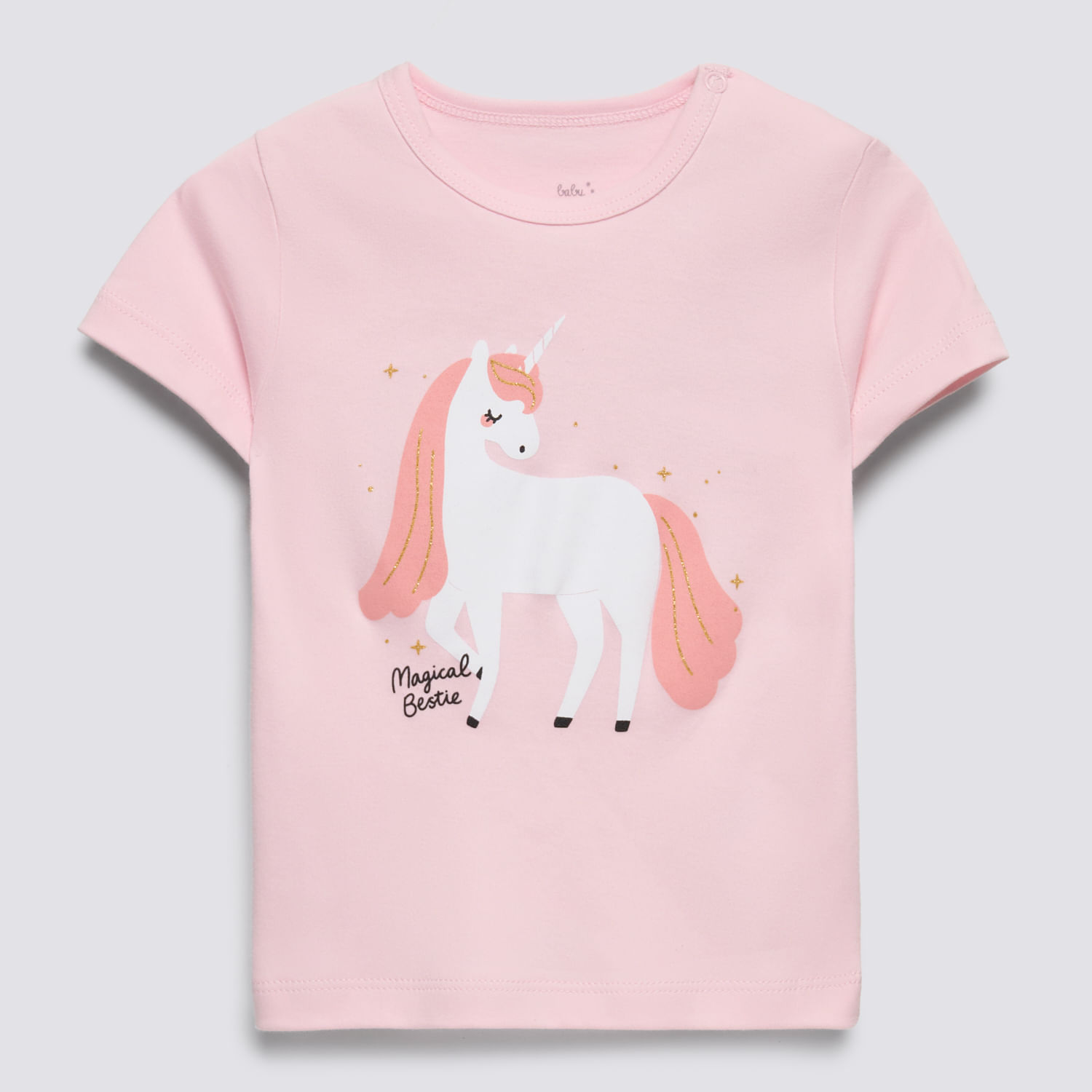 Polo Manga Corta Bebé Niña Gam Baby Circus Rosado Talla 36M