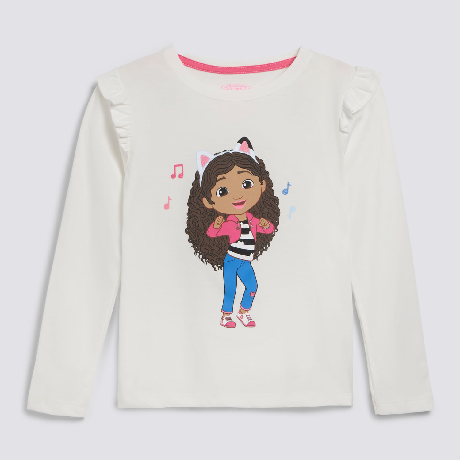 Polo Manga Larga Niña Alita Print Gabbys Dollhouse Ecru Talla 4