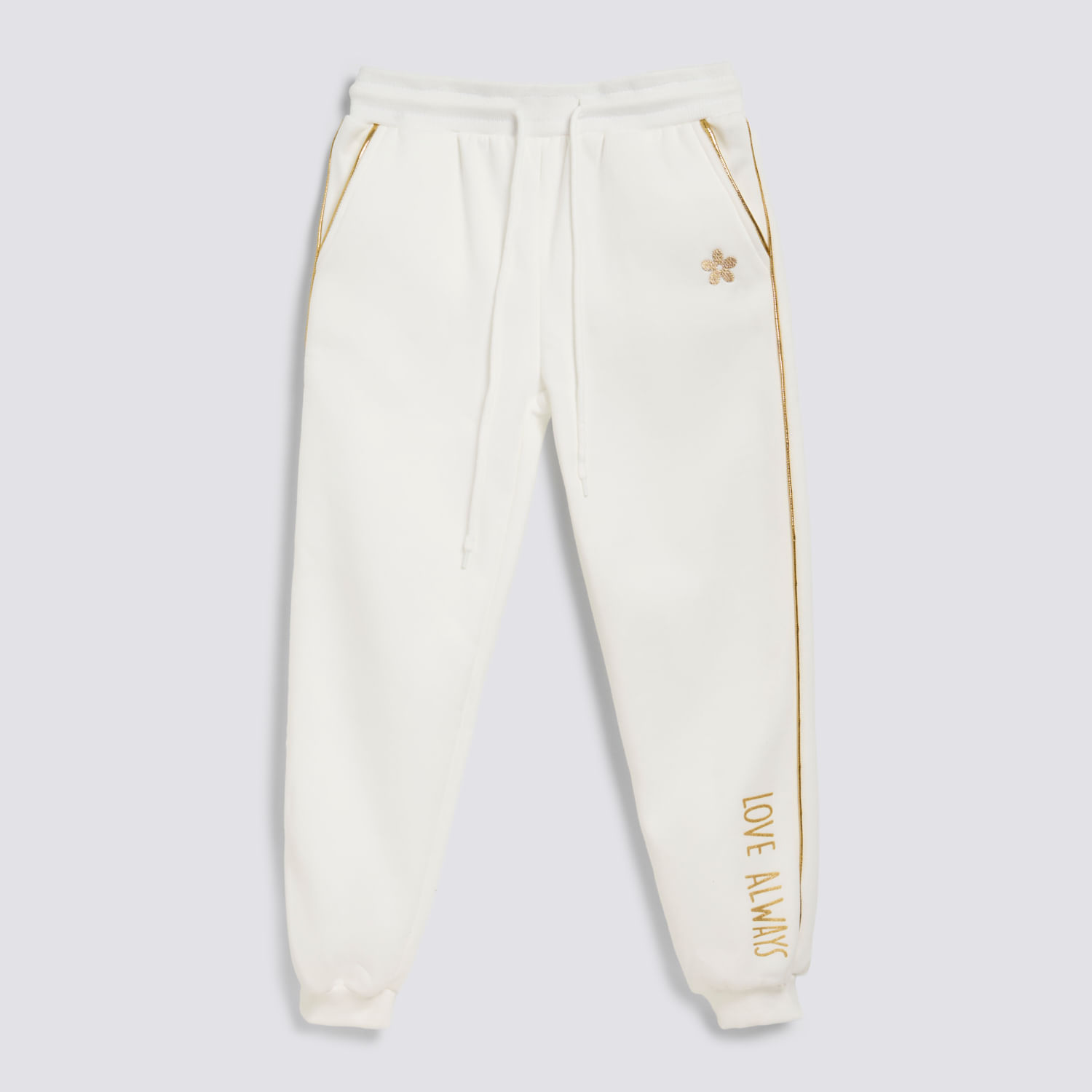 Pantalón Buzo Niña Lurex Circus Beige Talla 12