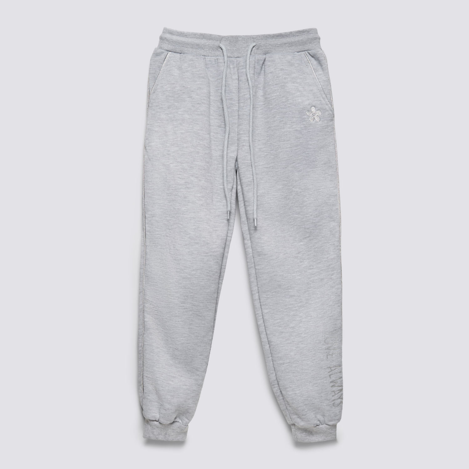 Pantalón Buzo Niña Lurex Circus Gris Melange Talla 6
