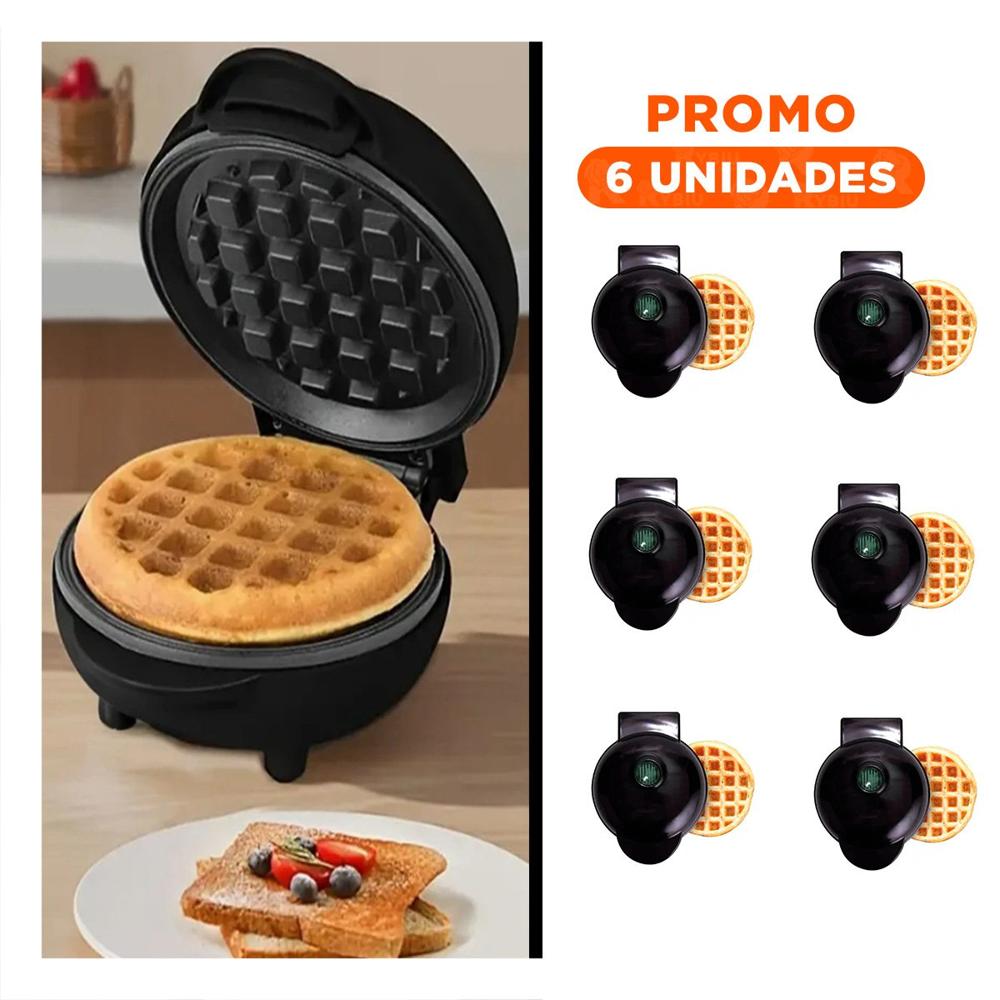 Pack6 Cocina para Waffles Negro para Preparacion de Waffles para Ninos Y Regalo Sticker
