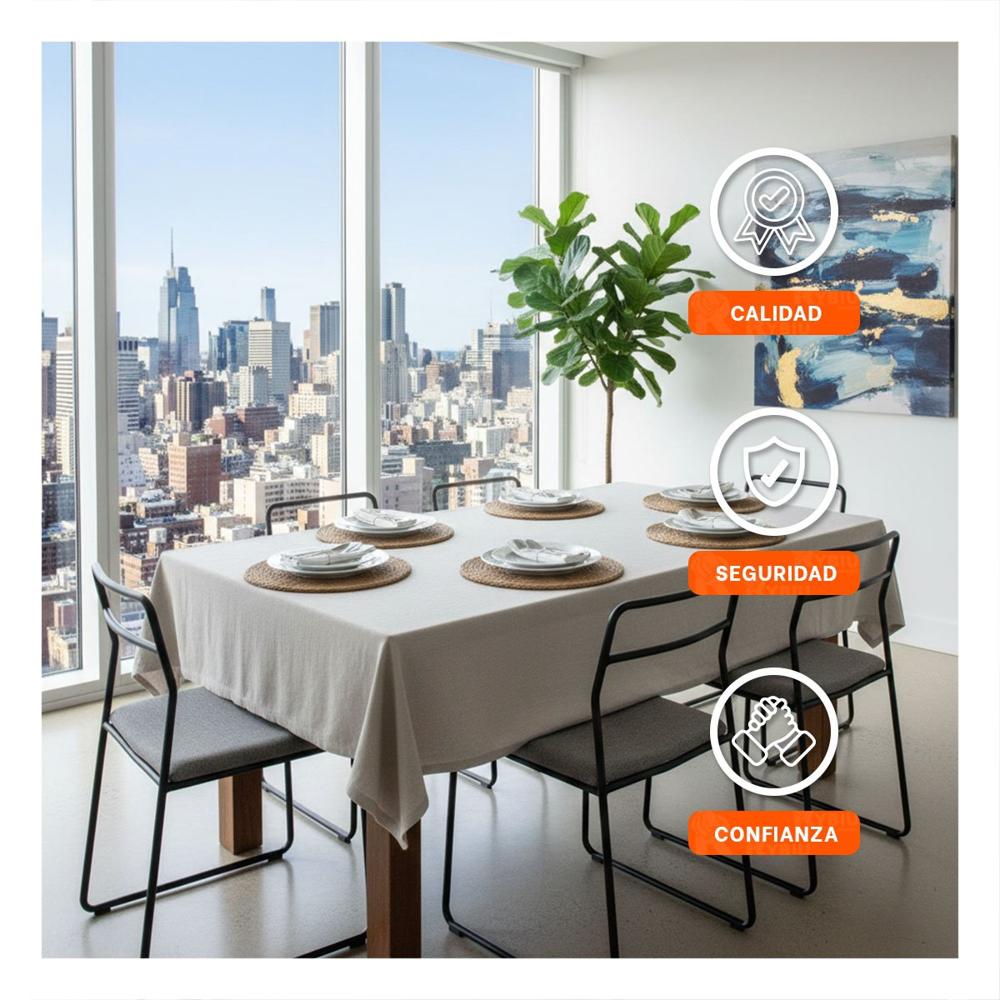 Set 6 Platos Individuales  Tejido Caqui 38cm para Mesa y Comedor