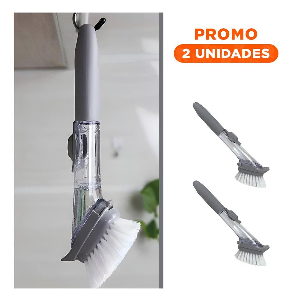 Pack2 Limpia Vajilla para Fregadero Color Plomo con Dispensador Integrado Y Regalo Sticker