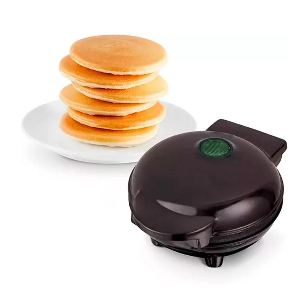 Mini Waflera Circular Negro para Preparacion de Waffles y Postres en Familia Y Regalo Sticker