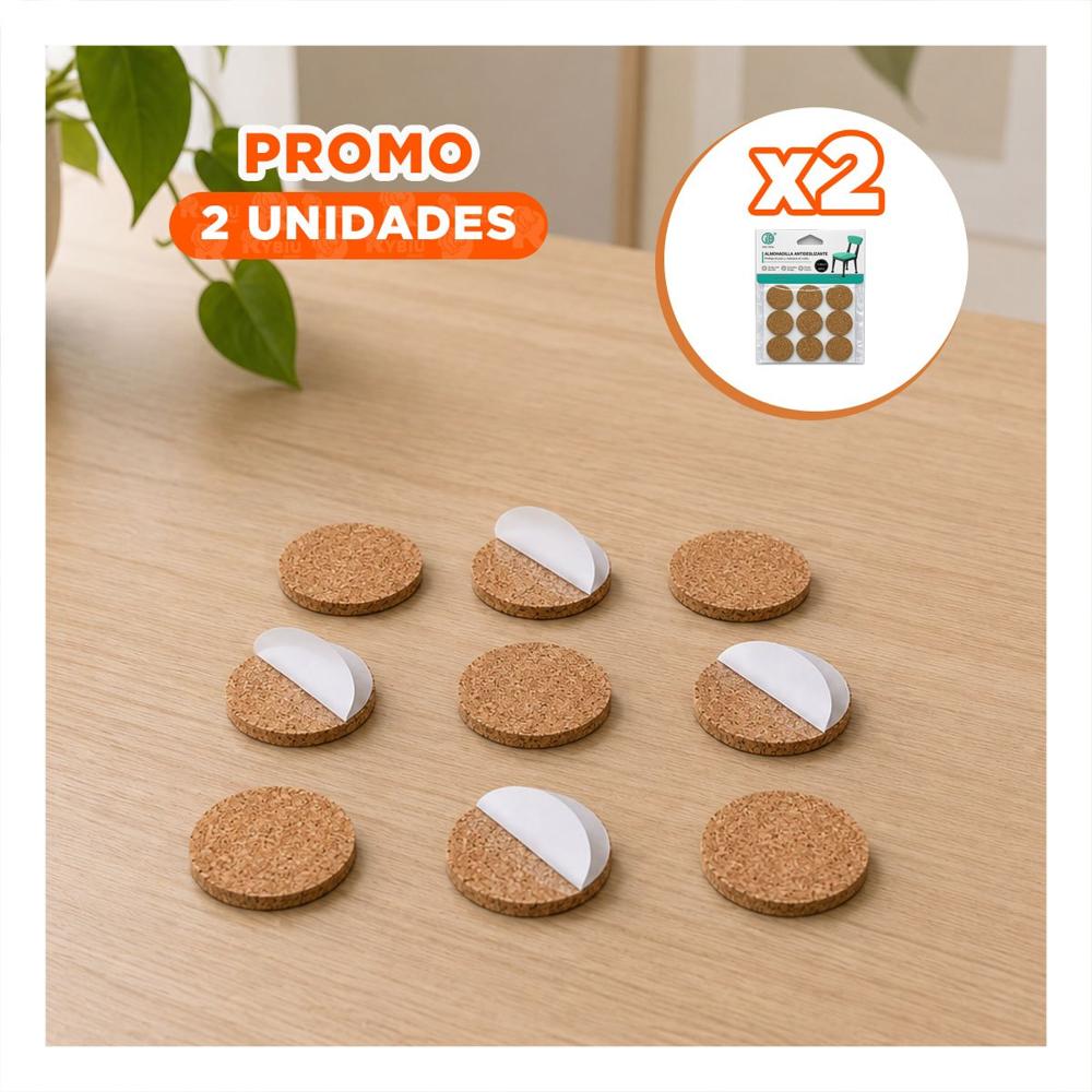 Pack2 Kit 9 Protectores Antideslizantes para Patas de Sillas Circulares Mostaza YPapel Regalo