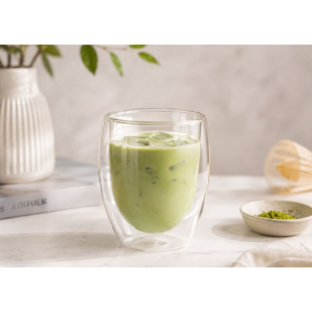 Vaso de Vidrio Borosilicato Doble Fondo 340 ml para Bebidas Frías y Calientes