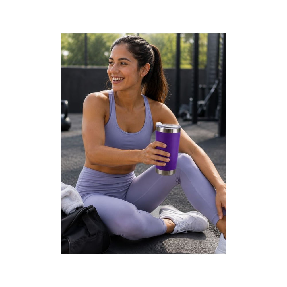 VASO TOMATODO ACERO INOXIDABLE MORADO 500 ML Morado