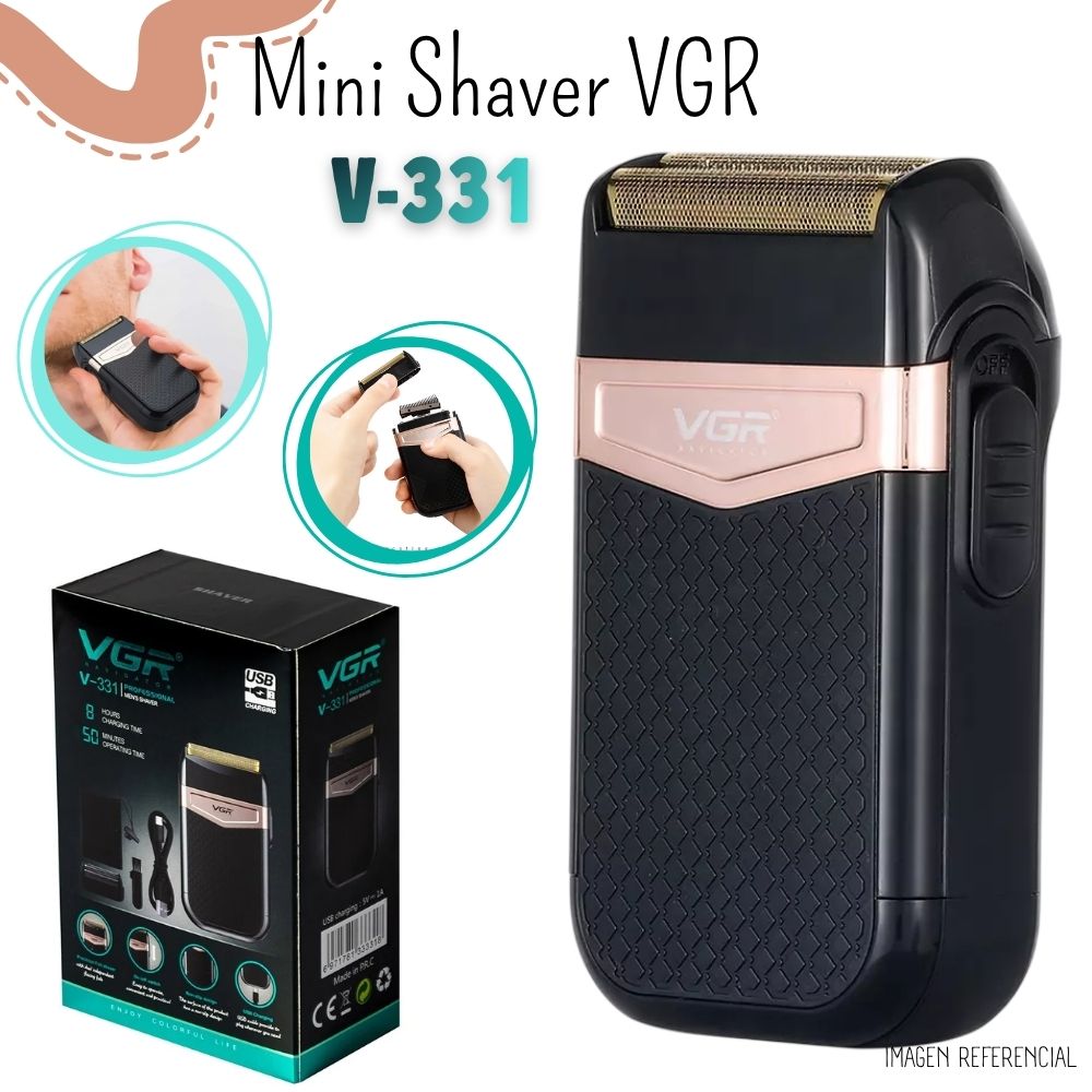 Mini Afeitador Shaver VGR Inalámbrico V-331