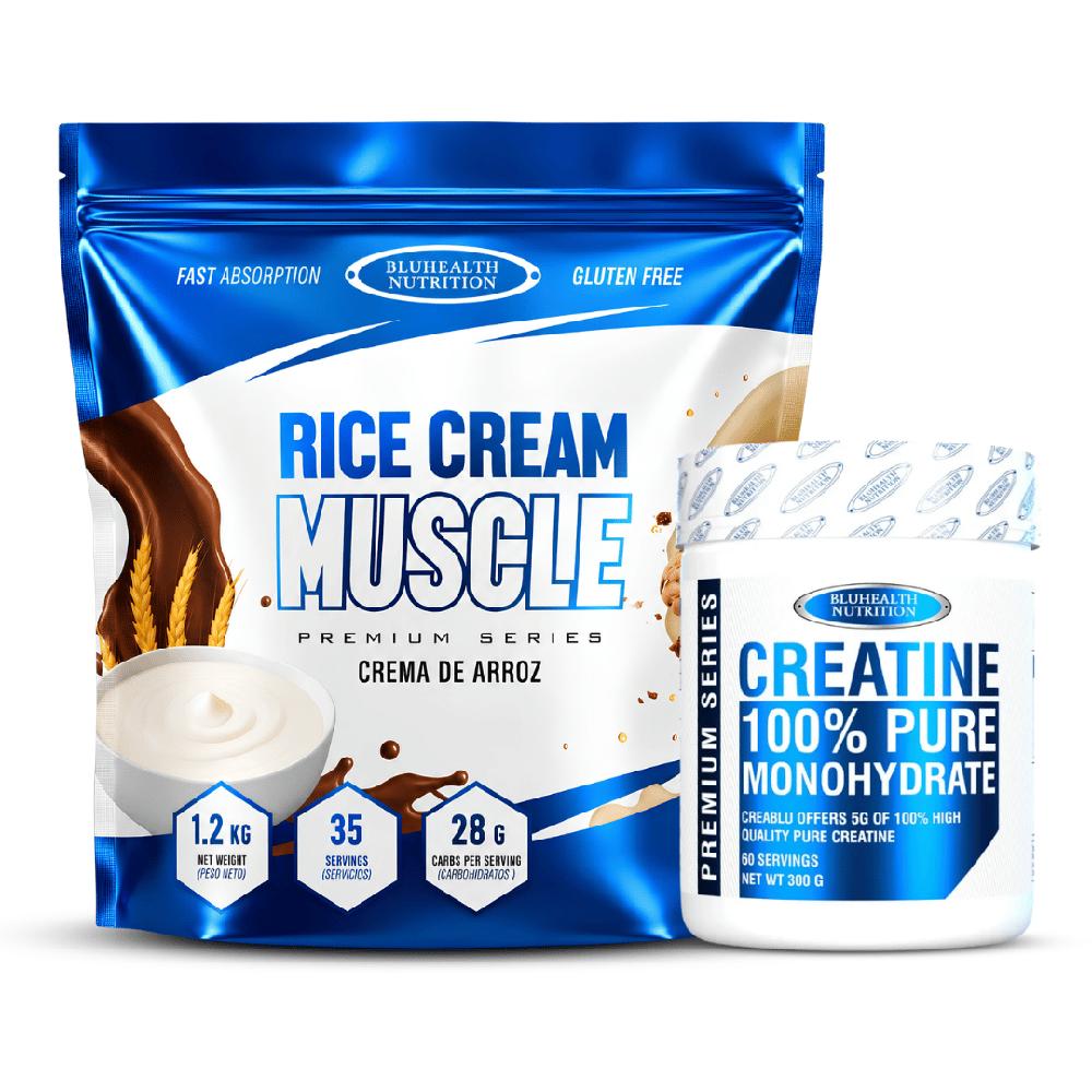 Crema de Arroz Bluhealth Nutrition 1.2 Kg Vainilla - Creatina Bluhealth Nutrition 300 G