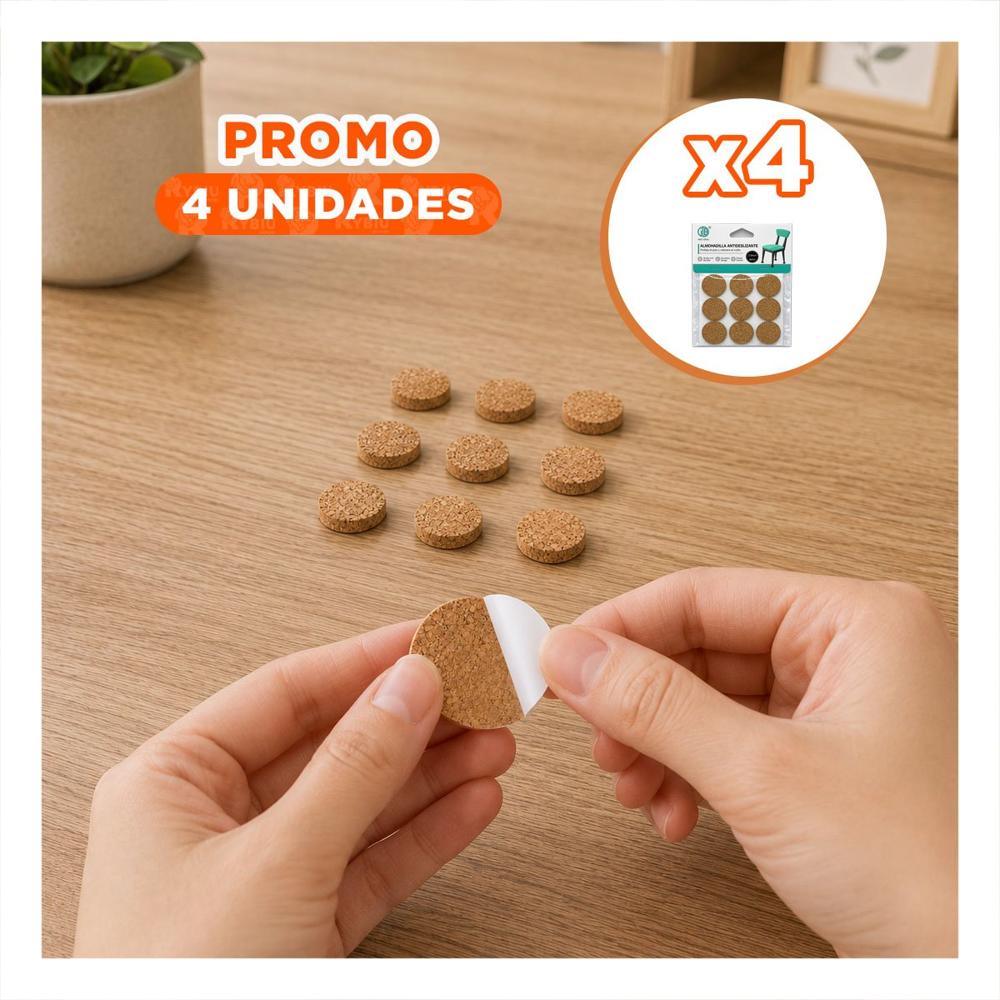 Pack4 Pack Almohadillas para Patas de Muebles Antideslizantes Redondas Mostaza YPapel Regalo