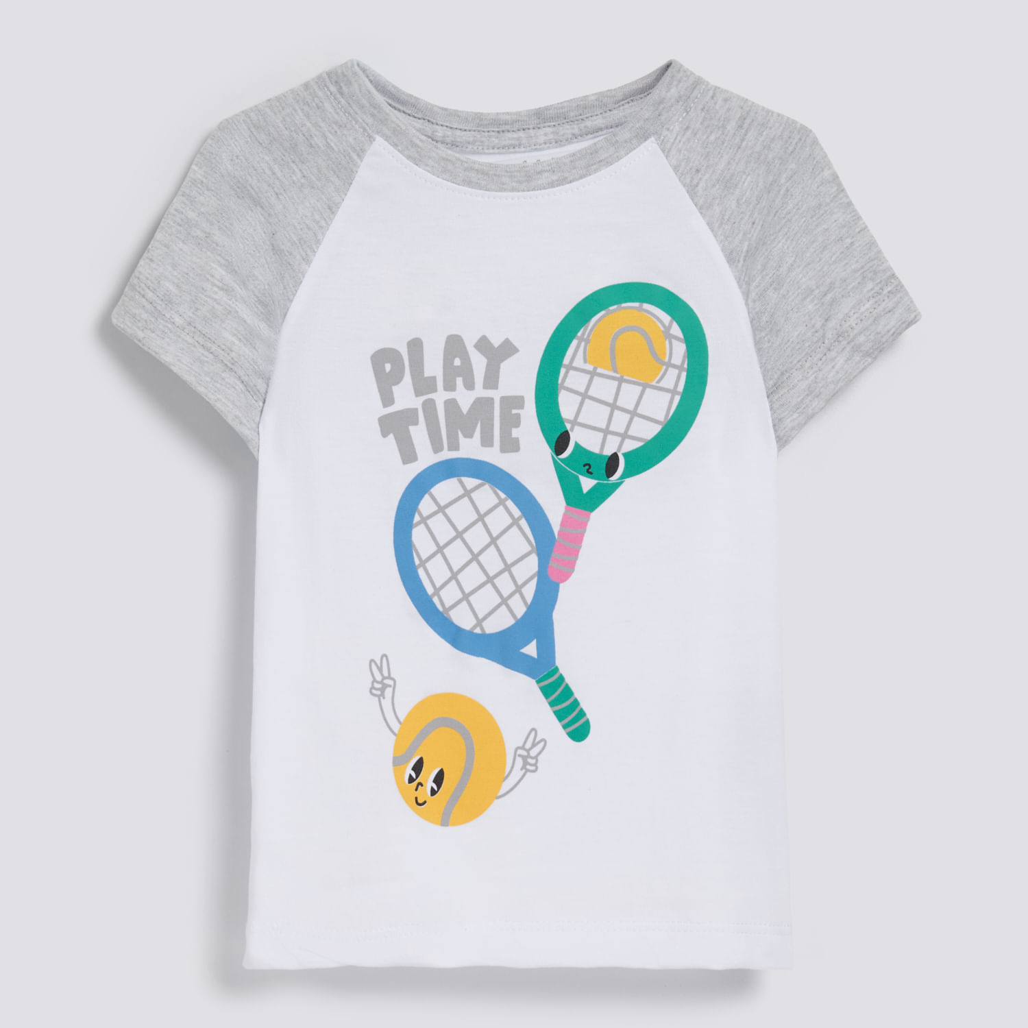 Polo Manga Corta Bebé Niño Ranglan Baby Circus Gris Melange Talla 9M