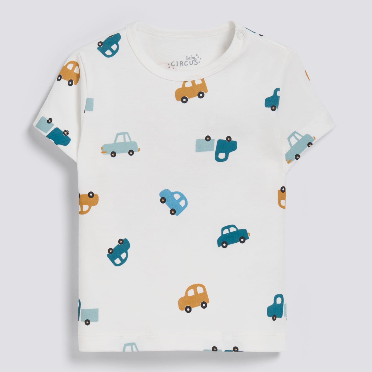 Polo Manga Corta Bebé Niño Print Baby Circus Ecru Talla 12M