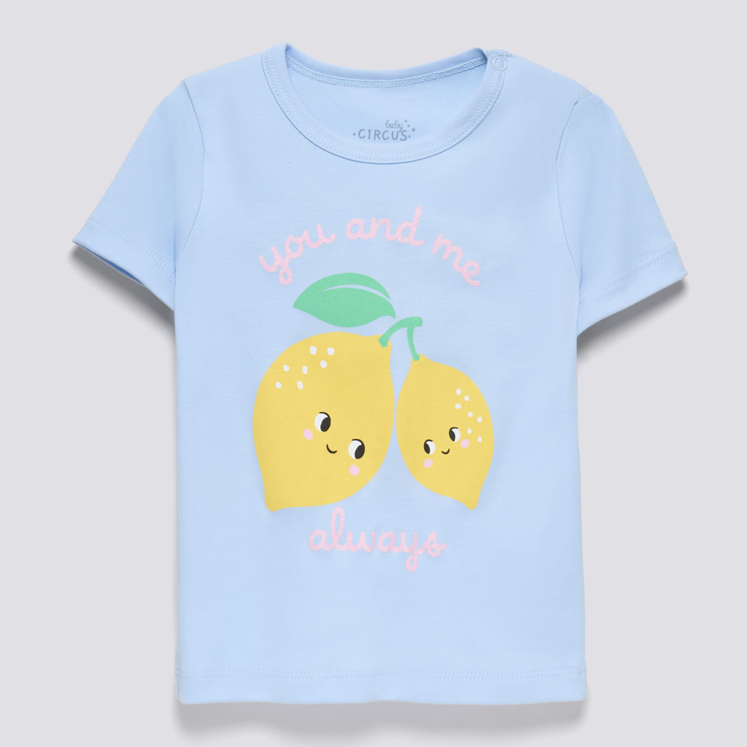 Polo Manga Corta Bebé Niña Gam Baby Circus Celeste Talla 9M