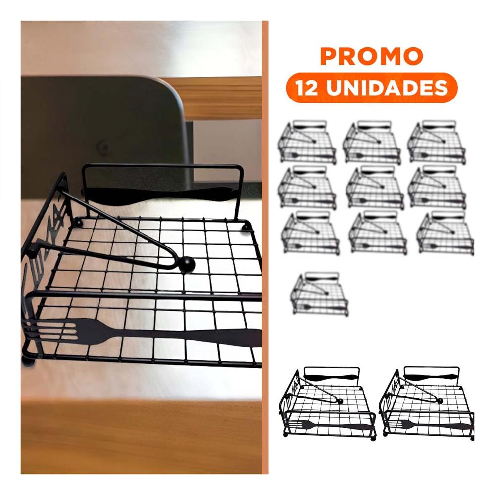 Pack12 Dispensador de Uso Diario en Negro con Estructura de Acero Inoxidable