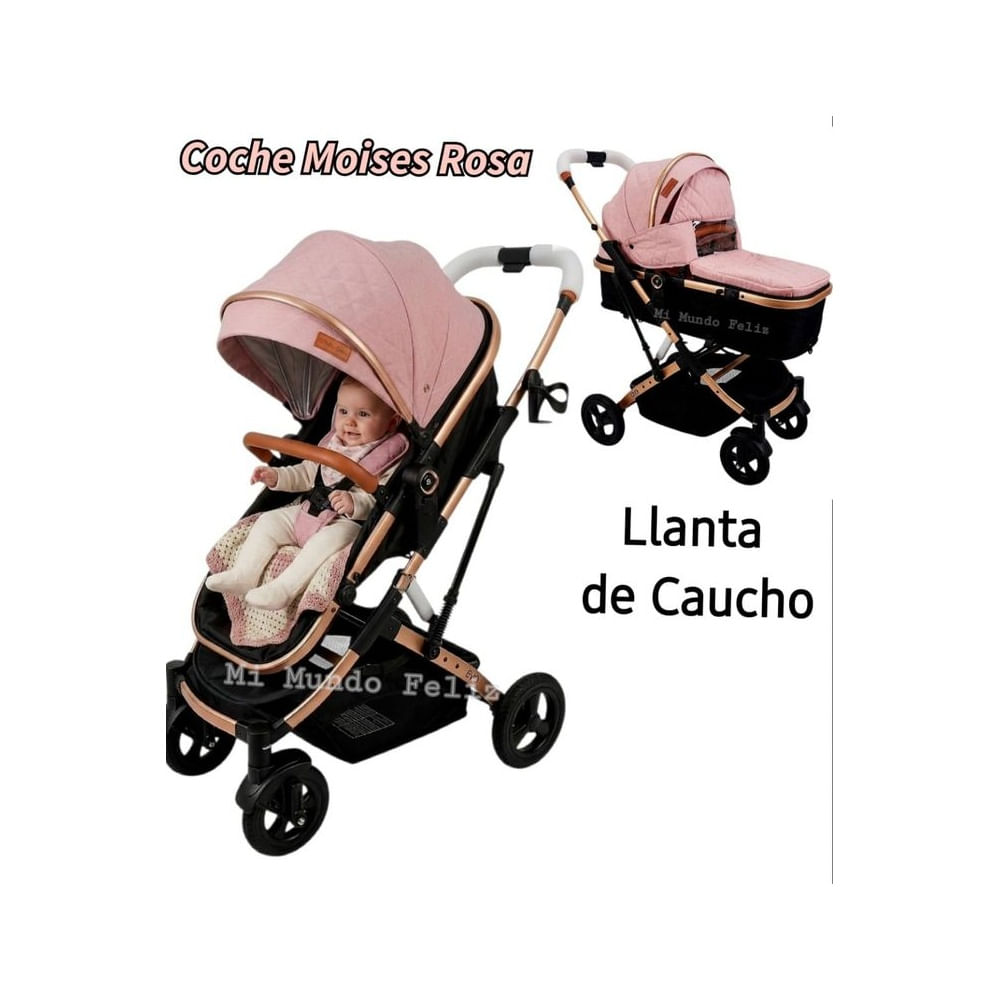 Coche para Bebe Reclinable Mois Reversible Rosado Rosado claro