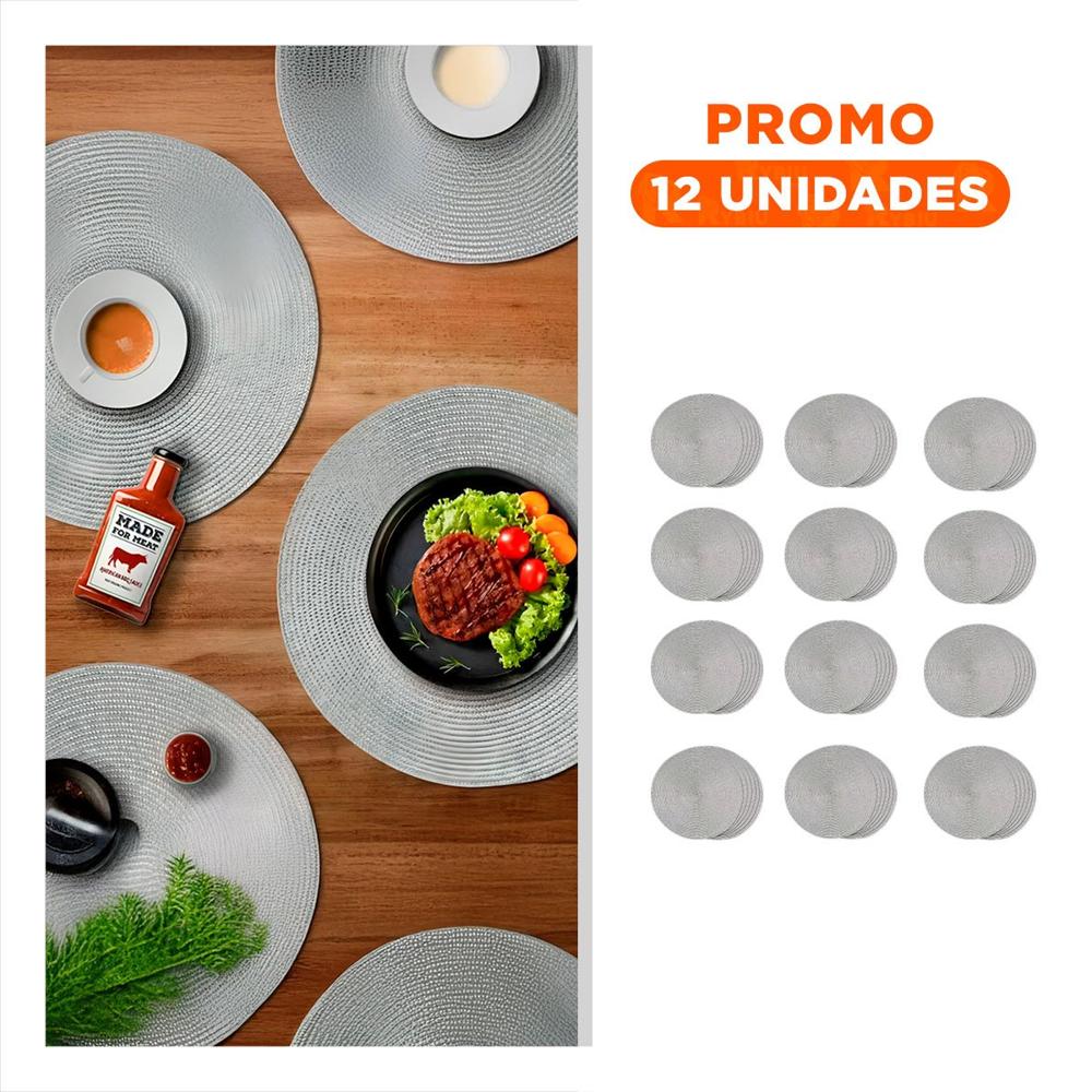 Pack12 Base Individual Circular Boho Plomo para Decoracion Y Regalo Sticker