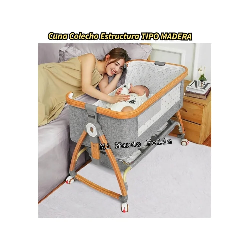 Cuna Colecho para Bebe Funcion Antireflujo 6 Niveles Tipo Madera ...