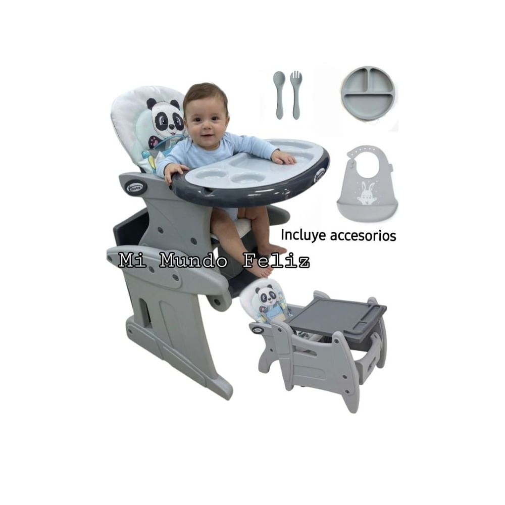 Silla de Comer para Bebe con Platito Babero Blue Fligth2026 ...