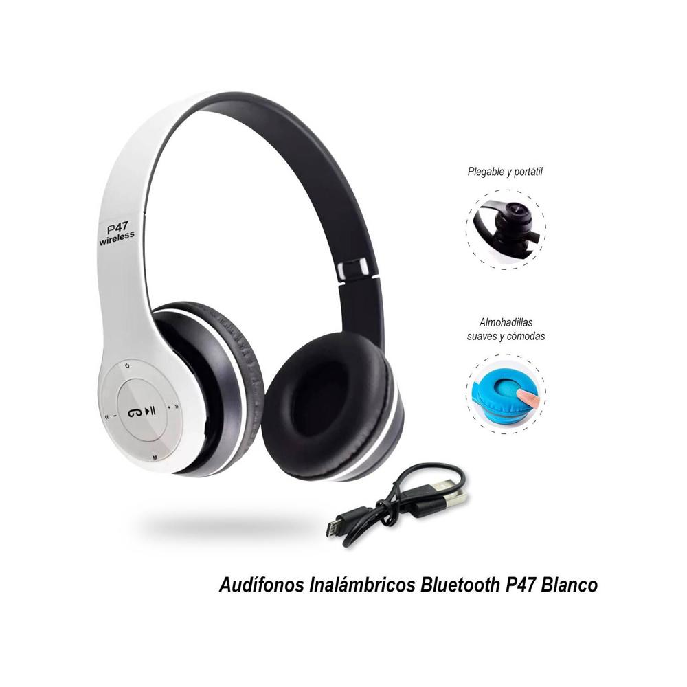 Audífonos Inalámbricos P47 con Bluetooth 5.0 Blanco