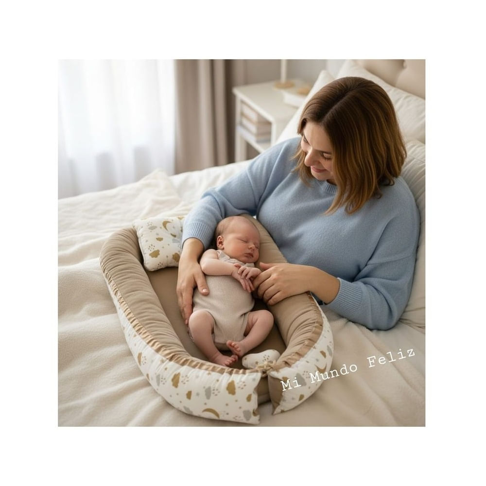 Cuna Colecho Bebe Con Almohada Pima BEIGE