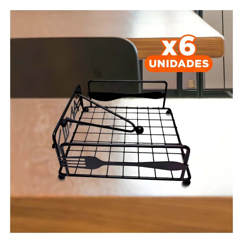 Pack6 Dispensador en Acero Inoxidable Negro con Formato Practico YPapel Regalo