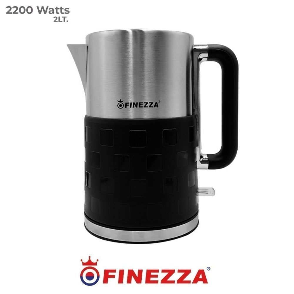 Hervidor eléctrico Finezza 2 Litros Acero Inoxidable Negro