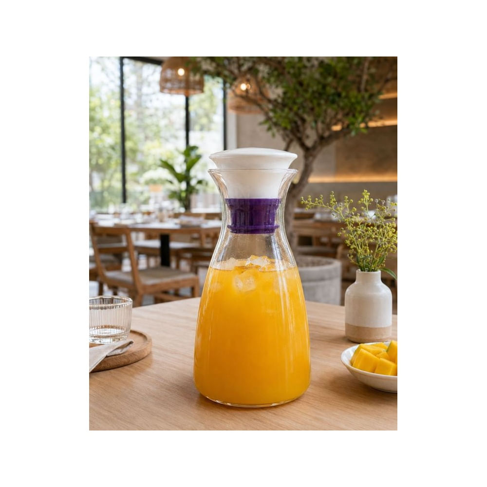 JARRA DE VIDRIO BOROSILICATO CON TAPA HERMÉTICA  800ML